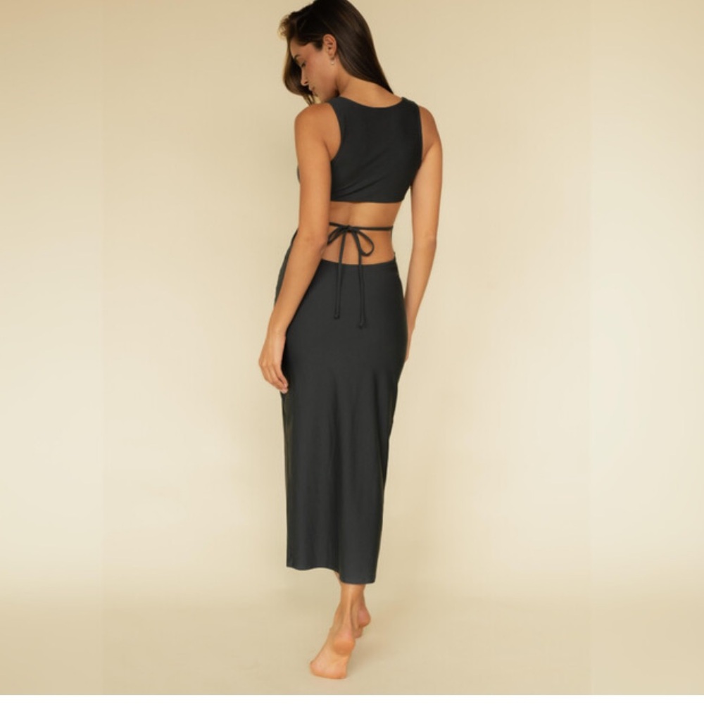 Montce Dress – Charcoal | Size XS NWT Reformation, Tory Burch, Staud & Faithfull